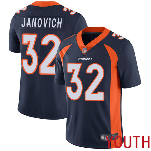 Youth Denver Broncos 32 Andy Janovich Navy Blue Alternate Vapor Untouchable Limited Player Football NFL Jersey
